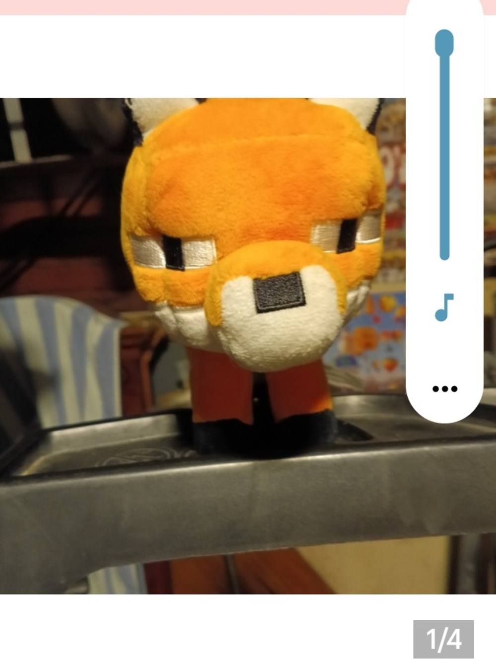 Orange Plush Fox Headphones Accessory - Unbranded